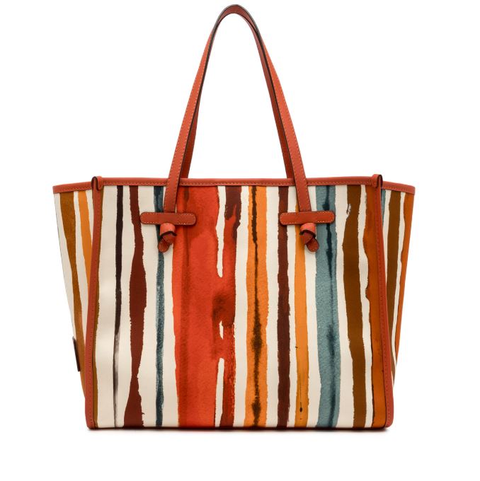 Bolso Marcella rayas naranja grande